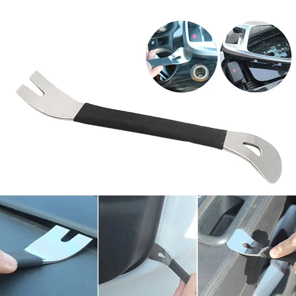 Car Trim Removal Tool Stainless Steel Durable Two-end Trim Removal Level Pry Tools Door Panel Audio Terminal Fastener driver