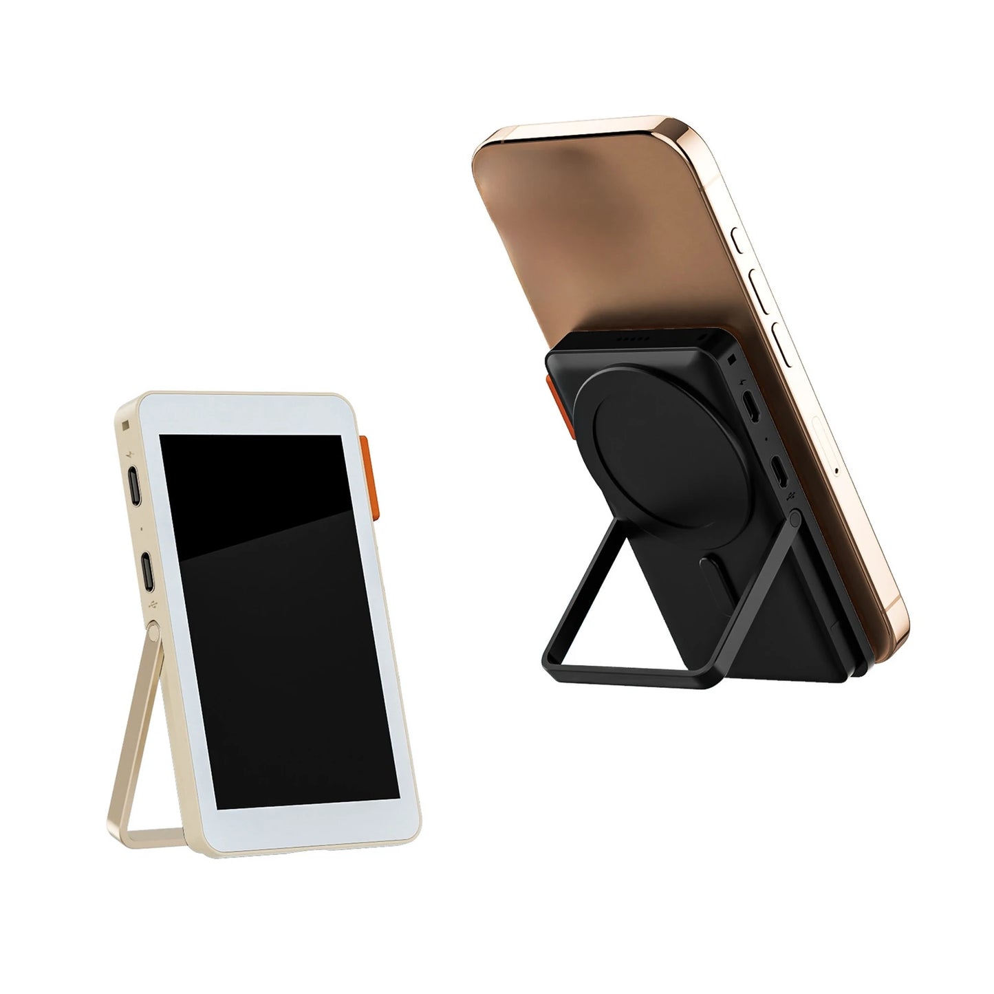 Magnetic Wireless Vlog Selfie Monitor Screen With Adjustable Focus Mobile Phone Selfie Screen Device for Smartphone Rear Camera