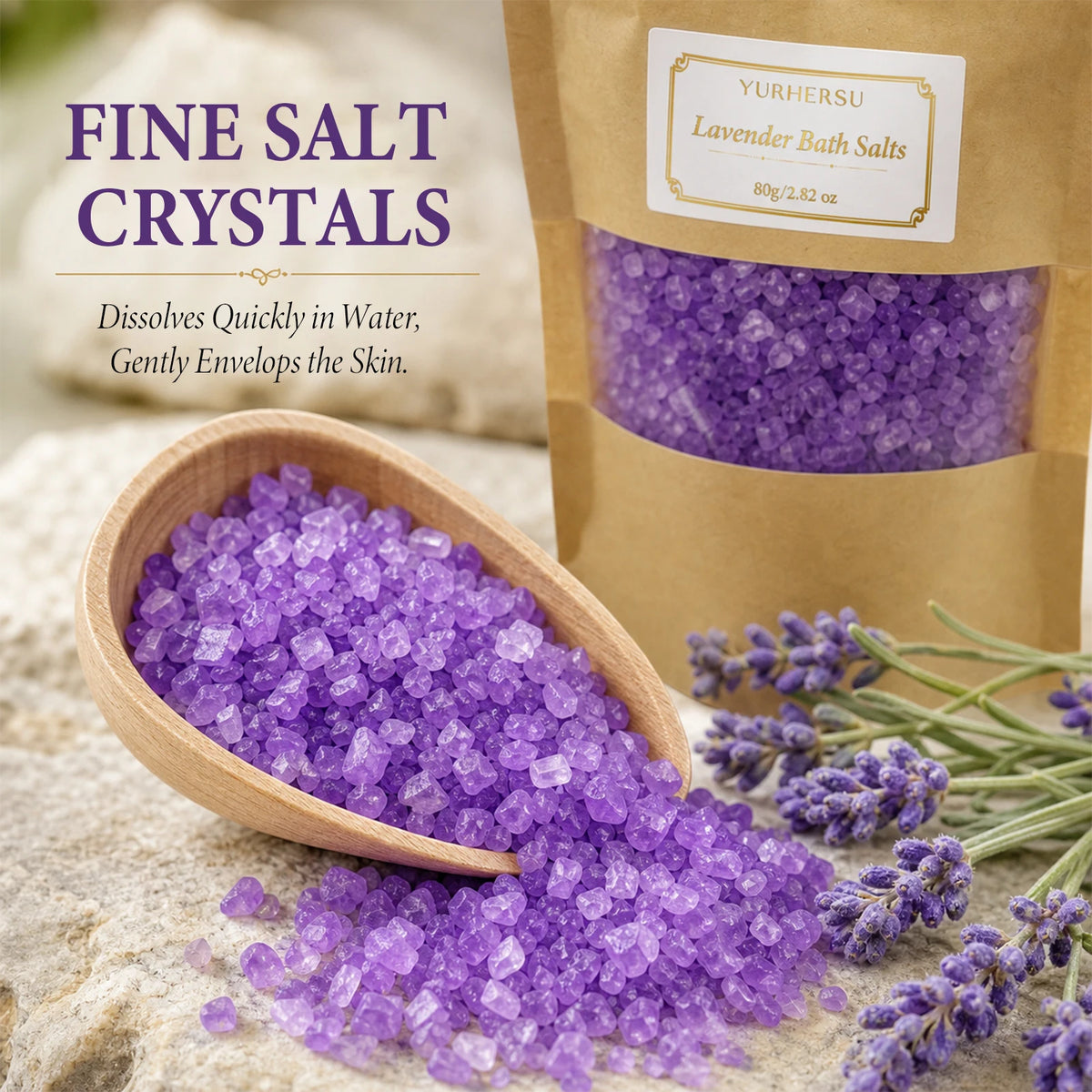 Lavender bagged bath salt，Deeply moisturize and nourish，Portable，87307426195，Containing essential oils，Halloween gifts, wedding