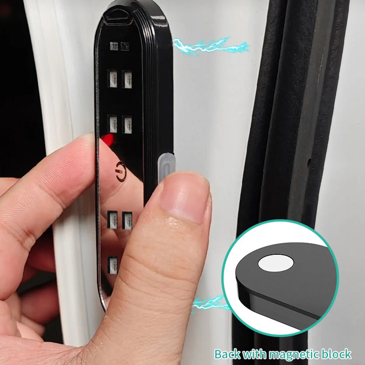2Pcs Car LED Door Lights RGB Led Wireless Door Warning Lights USB Welcome Door Sill Projector Magnetic Auto Ambient Lamp Puddle