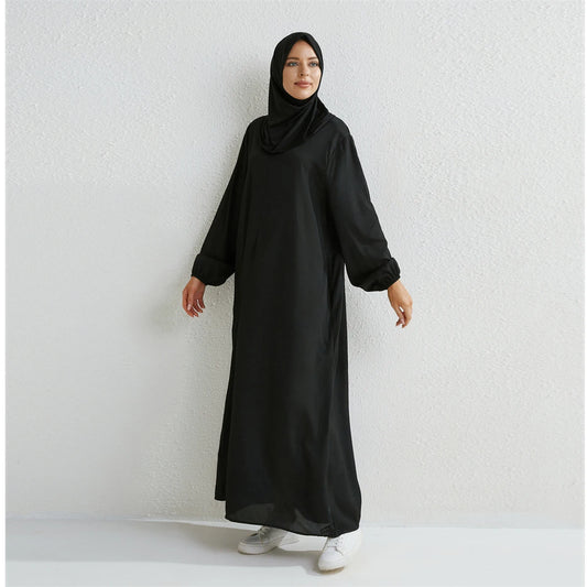 Women's Floral Long Sleeve Maxi Dress - Loose Modest Robe