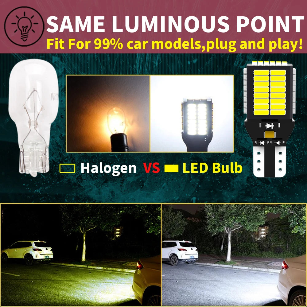 2x LED Reverse Light Blub Lamp W16W T15 Canbus For Toyota Rav4 Yaris Vitz Avalon Sienna Tacoma Highlander Sequoia Matrix 4Runner
