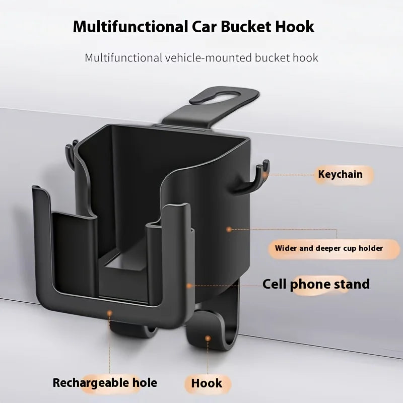 2pcs Multi-functional Car Seat Back Storage Rack - Cup/Phone Holder & Hook Fits Most Models Car Organizer | 24-hour Shipping