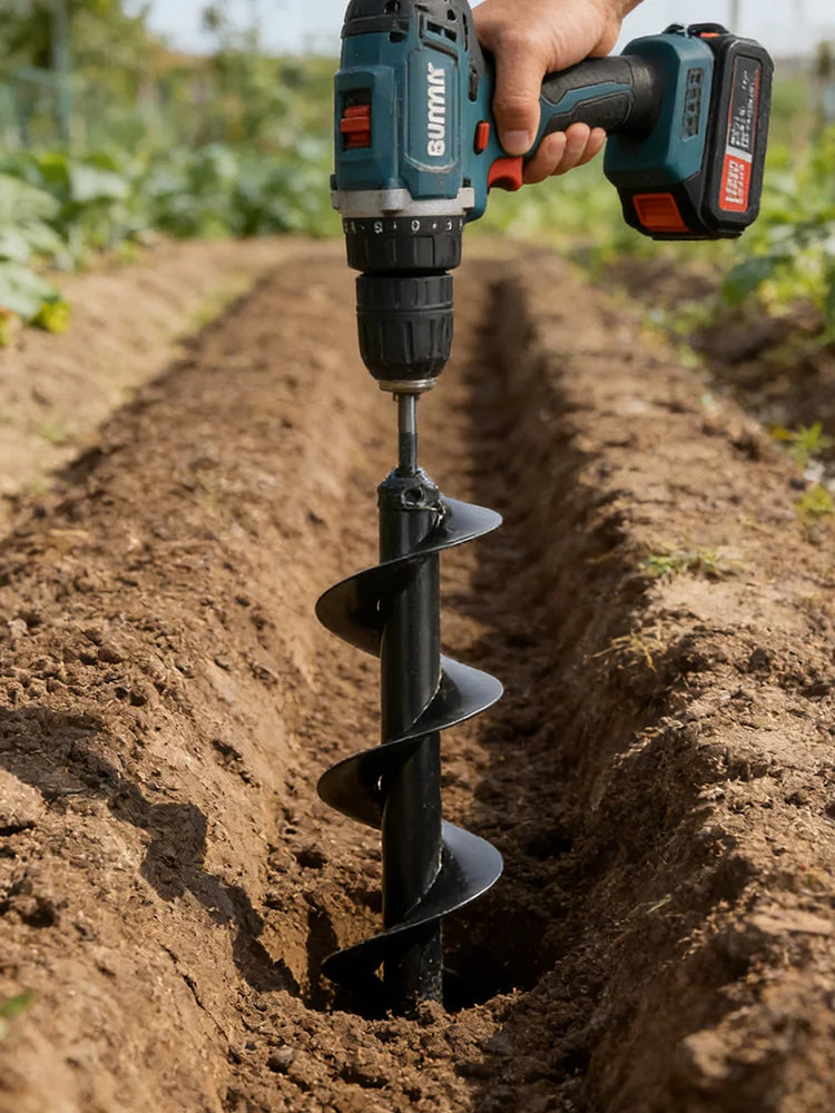 Spiral hole drill bit - Home planting spiral drill bit - Planting tool for loosening soil and digging holes, garden drill bit,
