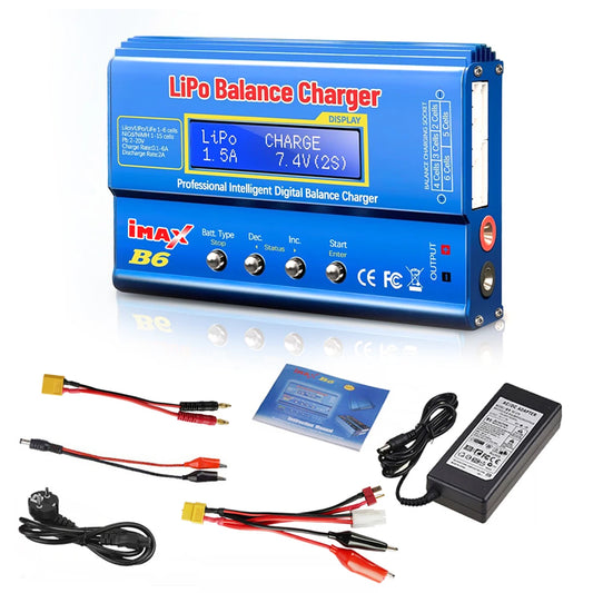 imax B6 80W Digital RC Balance Charger Discharge for LiPo NiMH NiCd LiFe Pb Battery Lipro Charger+ 15V 6A Adapter Optional