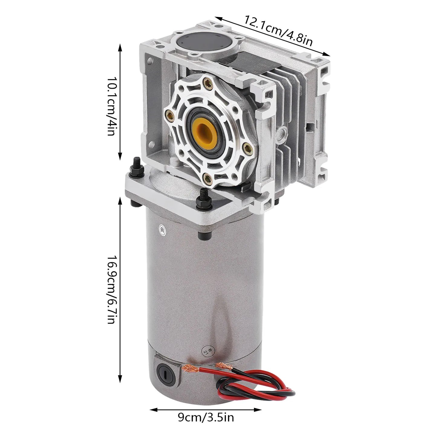 300W DC 24V Worm Gear Motor with Reducer Gearbox Speed Adjustable Electric NLRV Gear Motor Self-Locking 1800RPM