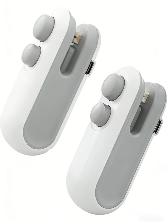 1 pcs Mini Handheld Bag Sealer, Locks in Freshness for Chips, Nuts. 10x6x4cm,  Cordless