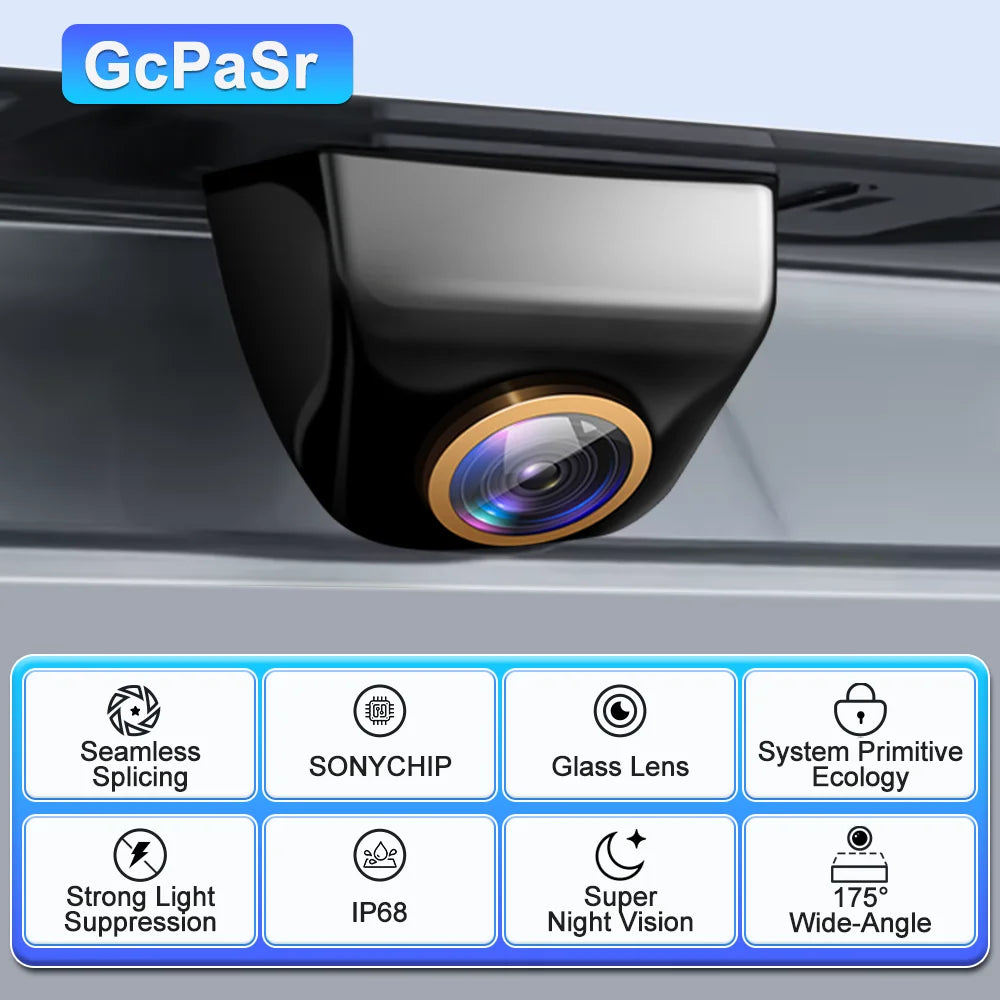 Car Rear View Camera 200° AHD 1920x1080P for Fisheye Golden Lens Full HDR Night Vision Vehicle back car reversing Front Camera