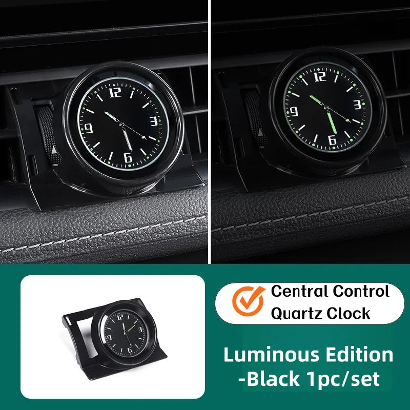 Car Dashboard Stick-On Luminous Digital Clocks Auto Vehicle Air Outlet Mini Watches For Toyota RV4 WILDLANDER 2024-2025