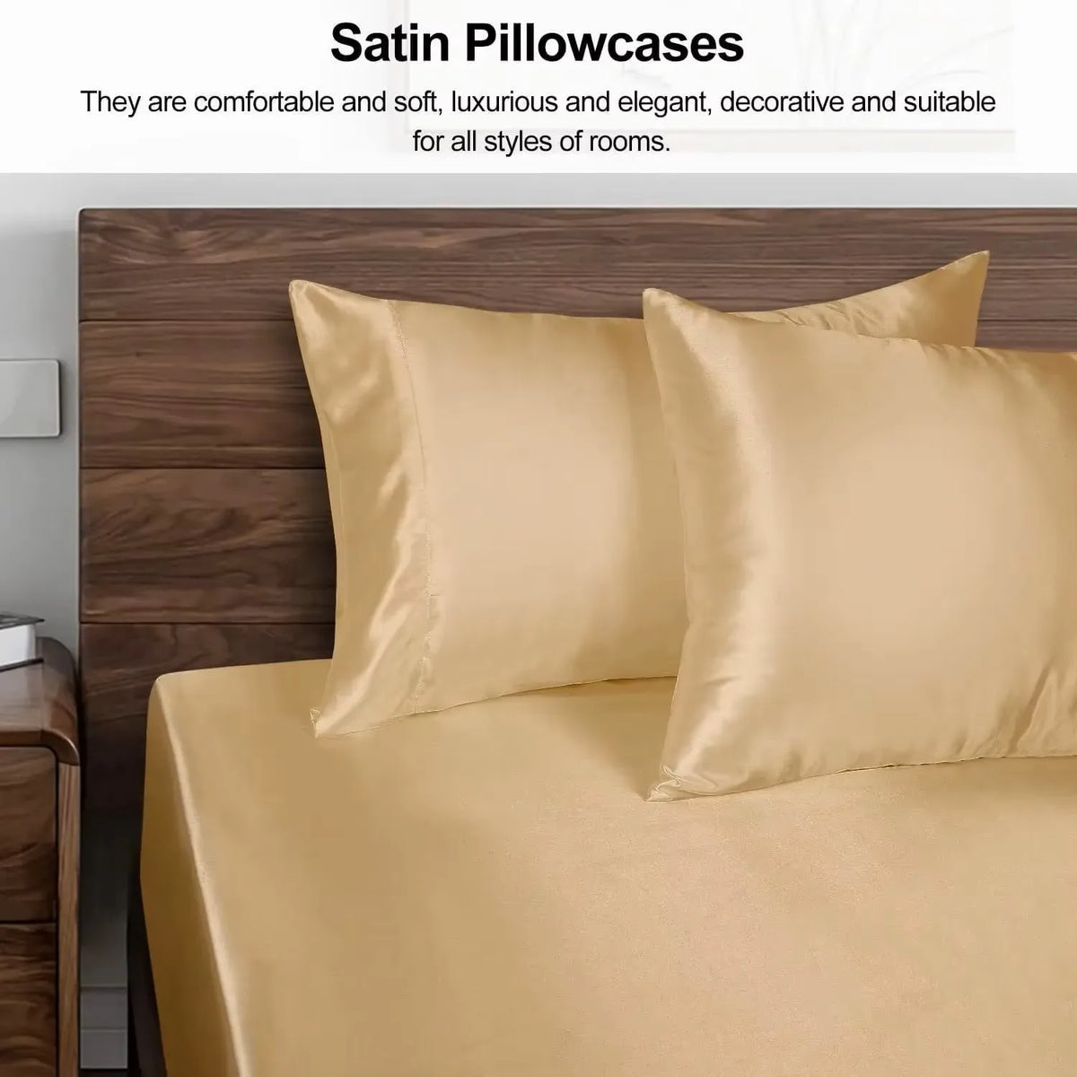 1PC Satin Pillowcase for Hair Similar to Silk Pillow Cases for Skin, Silky & Soft Pillow Covers, Gifts for Her or Him
