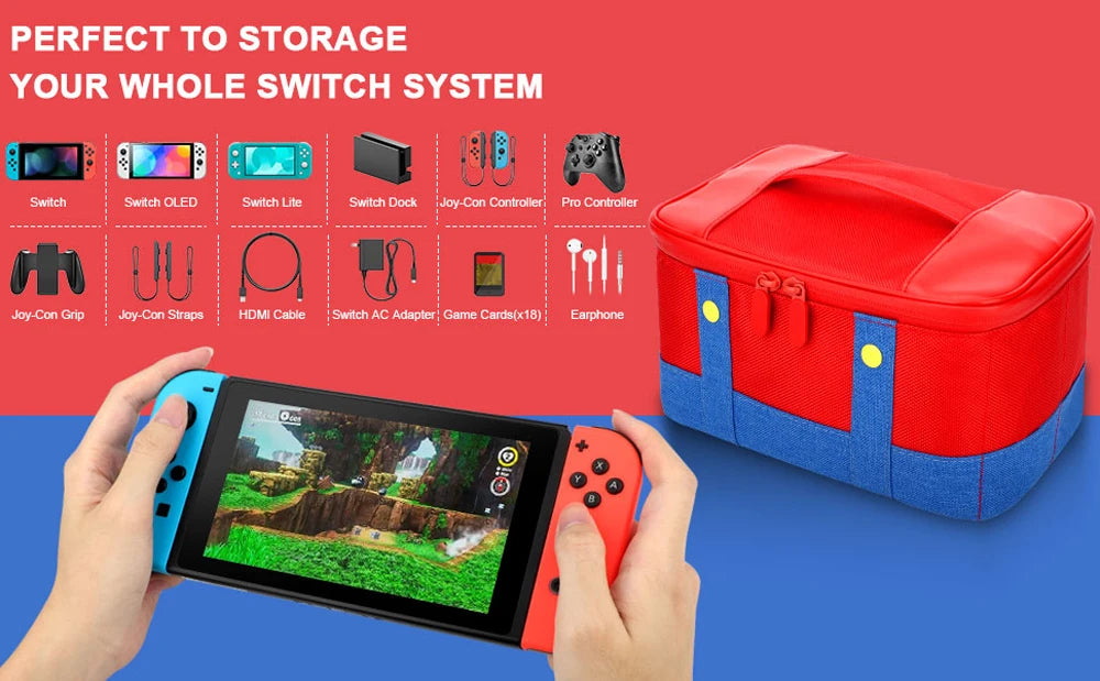 Large Carrying Protective Case for Nintendo Switch OLED Console Pro Controller Travel Storage Bag Case For Switch Accessories