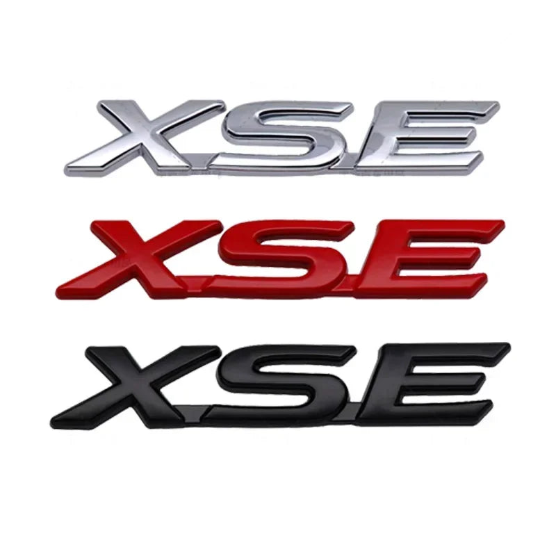 3D Metal XSE XLE SE LE Letters Rear Trunk Emblem Badge Car Sticker For Toyota CAMERY YARIS RAV4 COROLLA EX CROWN Accessories