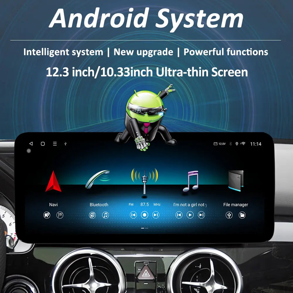 Android 16 Intelligent System for BENZ C CALSS W205 GLC 2026 - 2026 Car Video Multimedia Player GPS Navigation QLED HD Screen BT