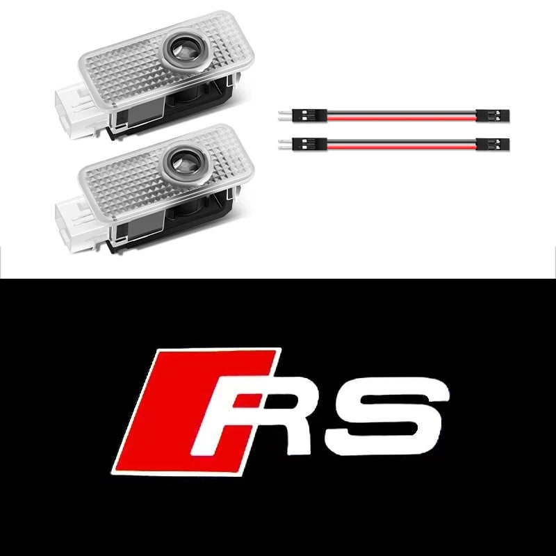 Car Door Welcome Lights Led Projector Lamps Decoration For Audi Sline A3 A1 A4 A6 B8 A5 B7 C7 A7 A8 B9 B6 C6 Q2 Q3 Q5 Q7 Q8 TT R