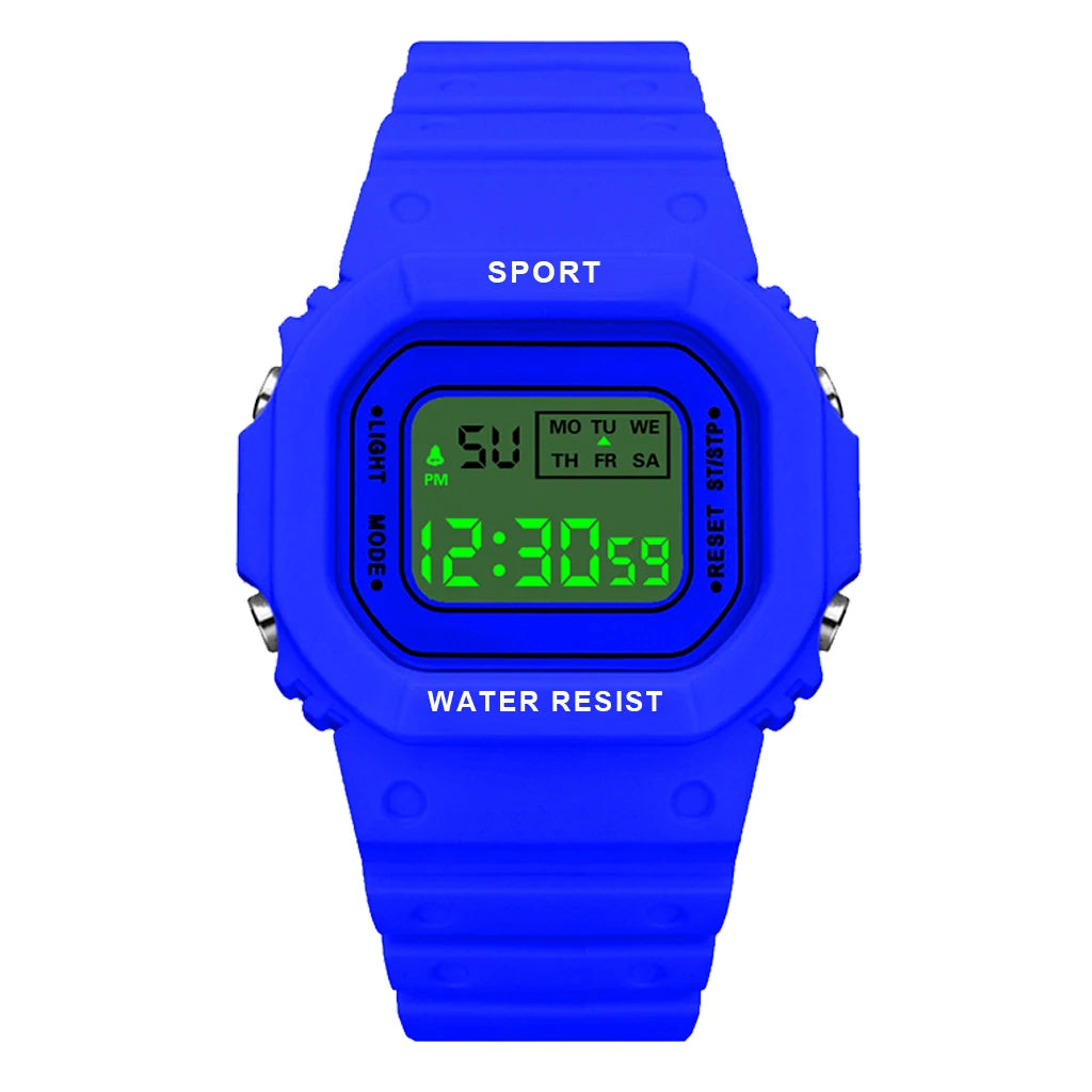 YIKAZE Square Digital Watch – LED Sports Watch for Men, Women & Kids