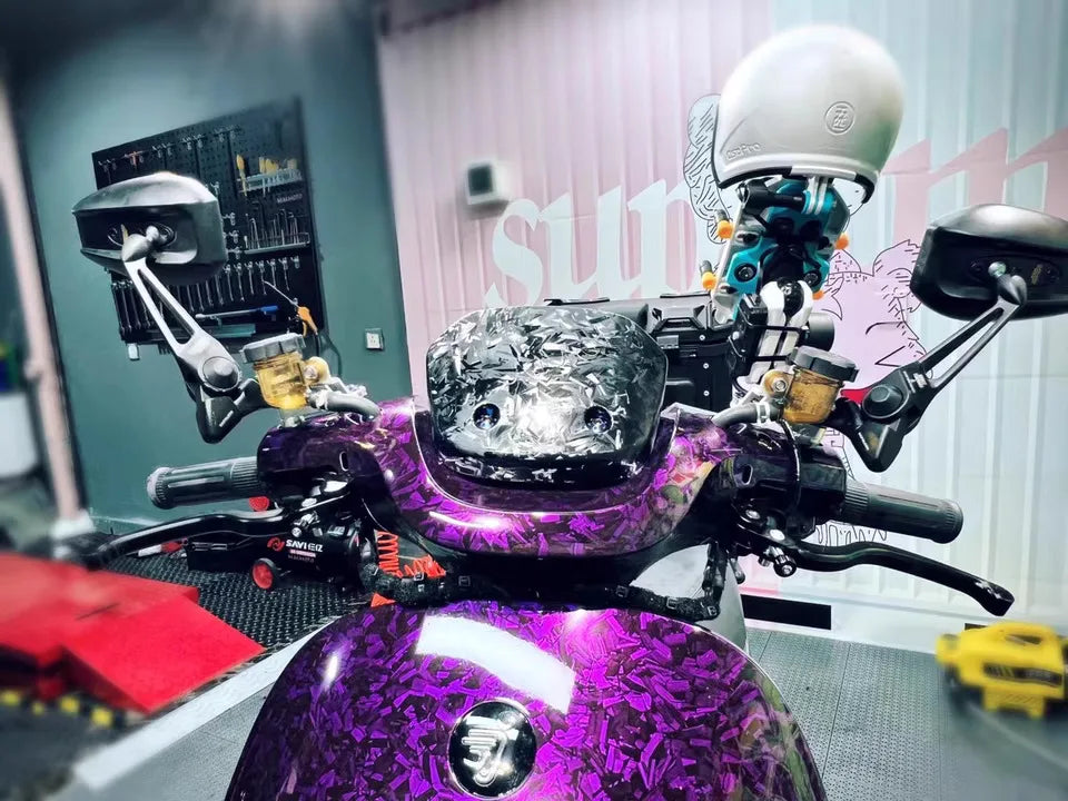 Forged Carbon Fiber Vinyl Film Purple Crystal Car Stickers Auto Wrapping Tuning Cover For Auto Body And Car Accessories