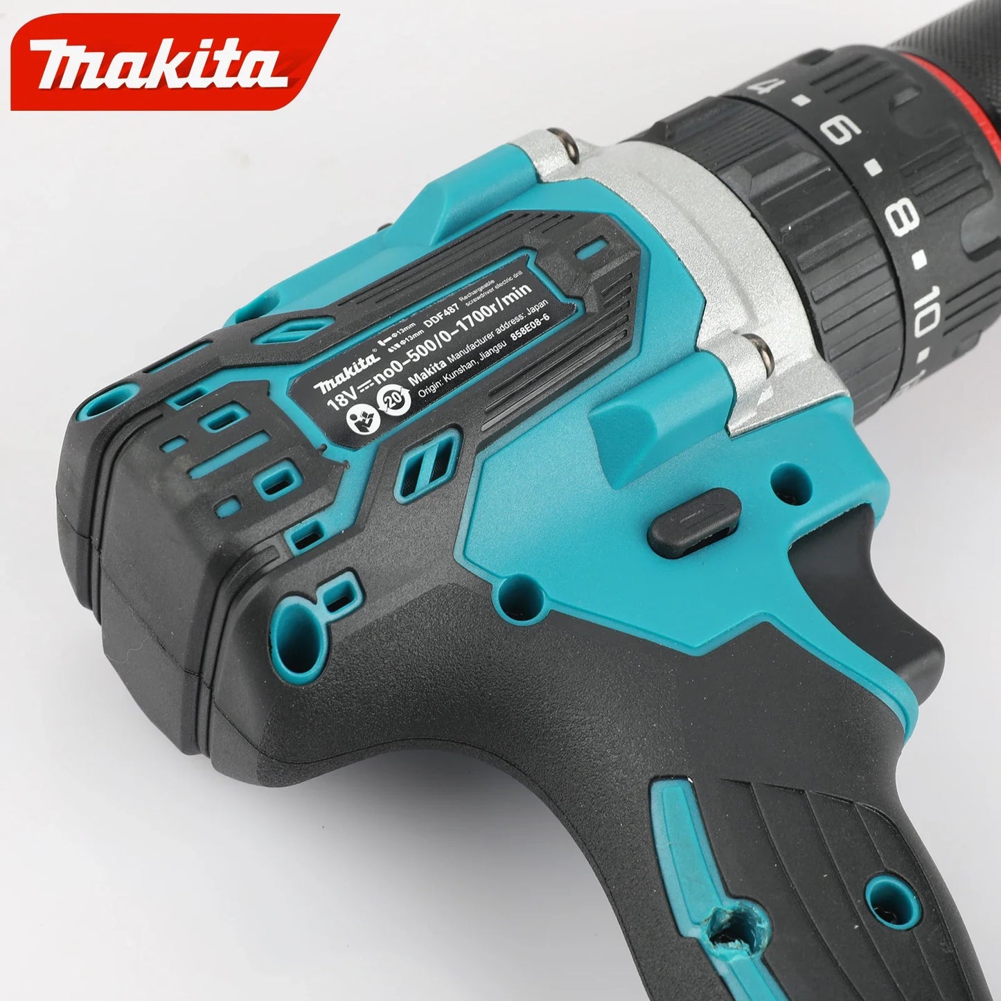 Makita DDF487 18V Brushless Cordless Drill Driver – Lithium Battery Compatible, UK/US/AU/EU Plug