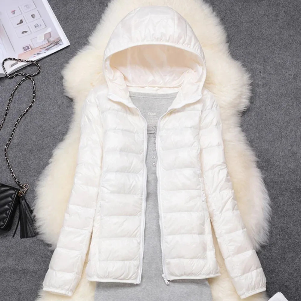Women's Ultra Light Packable Puffer Jacket - Hooded Inner Coat - photo 2