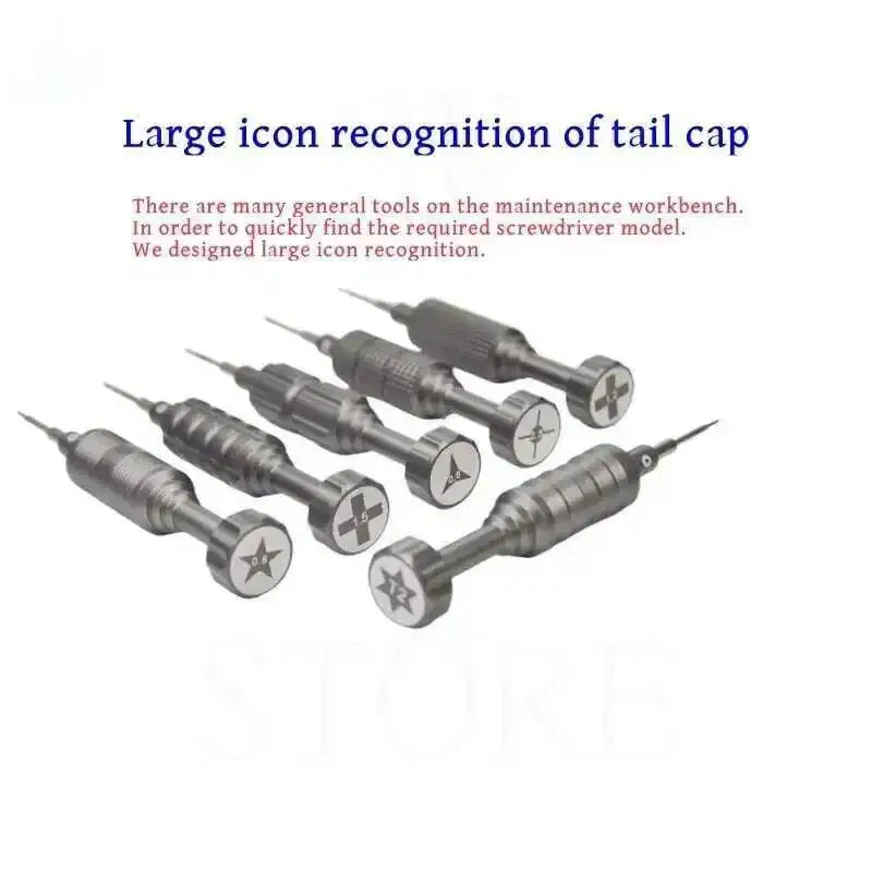 TE674 High Hardness Precision Screwdriver 0.6 0.8 1.2 1.5 T2 2.5 Plum Blossom Cross For iPhone Bottom Internal Disassembly Tools