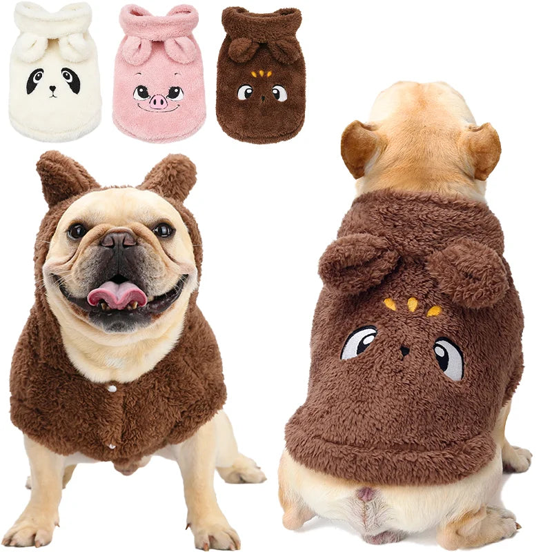 Winter Dog Hoodie Jacket - Warm Coat for French Bulldogs & Pugs