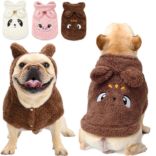 Winter Dog Hoodie Jacket - Warm Coat for French Bulldogs & Pugs