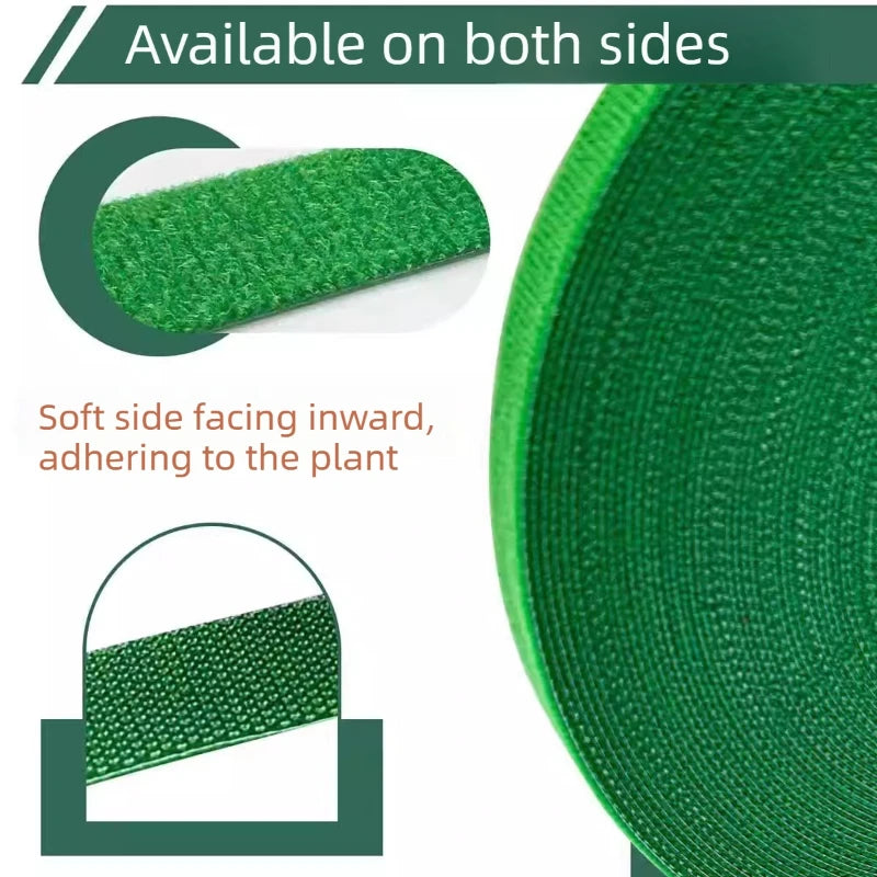 Reusable Garden Plant Ties — Adjustable Hook & Loop Plant Tape