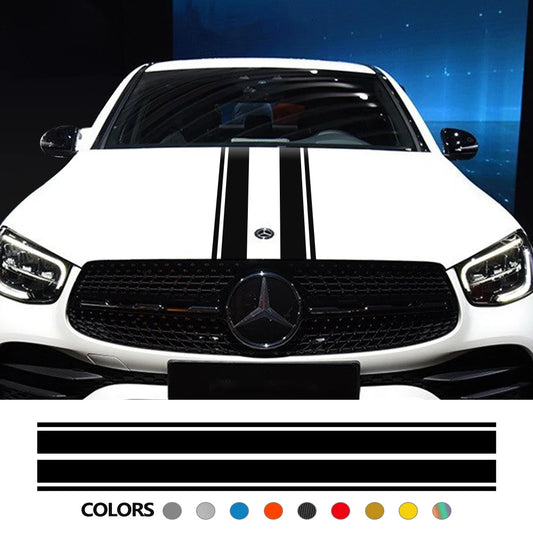 Car Hood Cover Vinyl Wrap Decal – Compatible with Mercedes-Benz A-Class, GLA, GLC, CLA, W176, C117, W204, W205