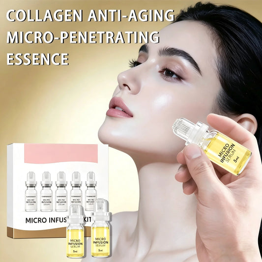 Korean Micro Molecule Anti-Aging Serum Set with Collagen & HA