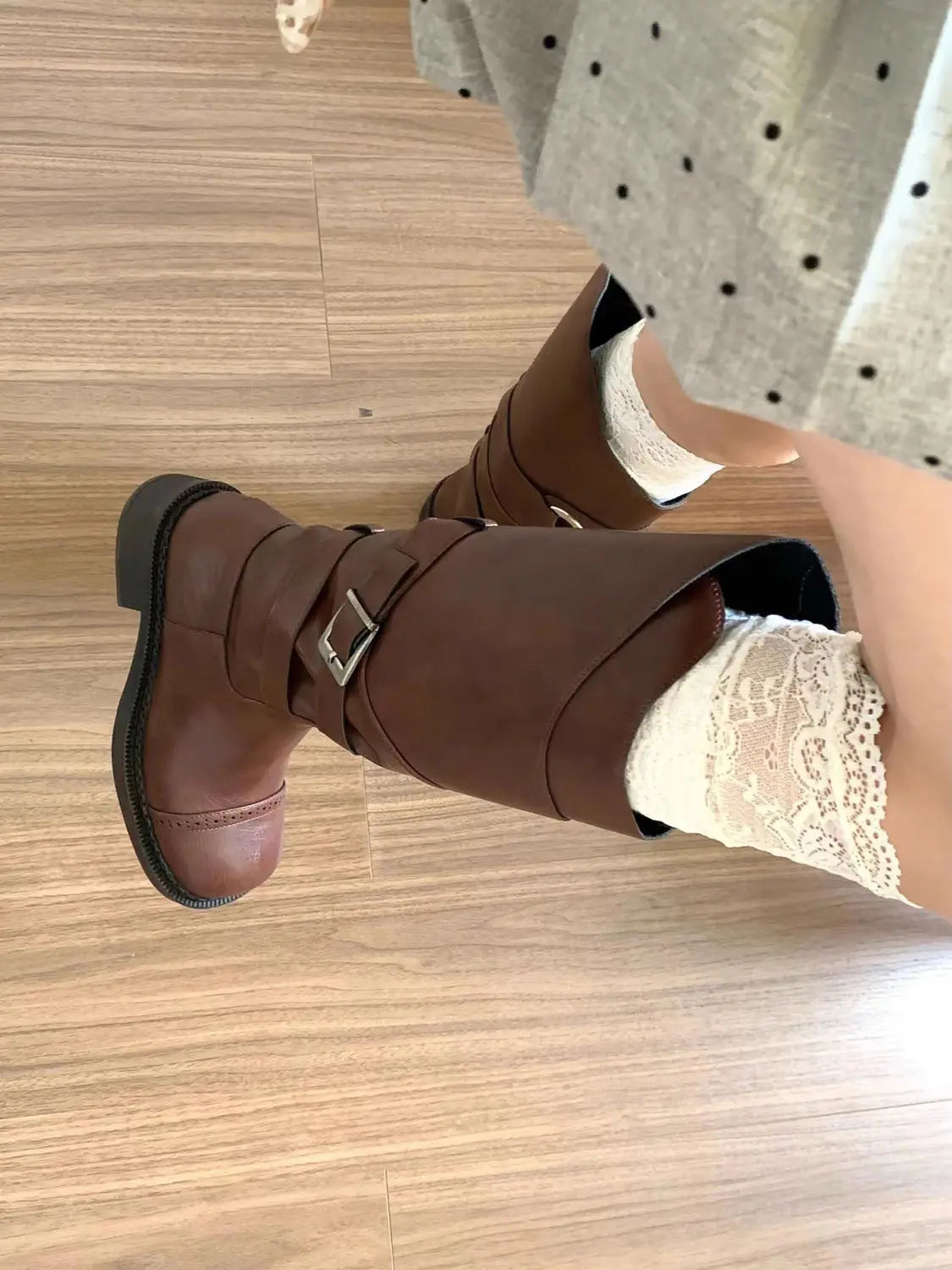 Women's Lace Trim Thigh High Stockings