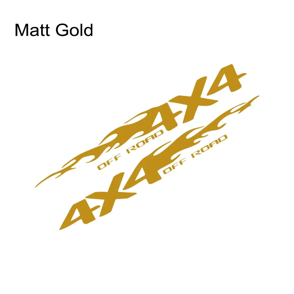 4X4 Off-Road Pickup Truck Decals (2-Pack) - Custom Fit