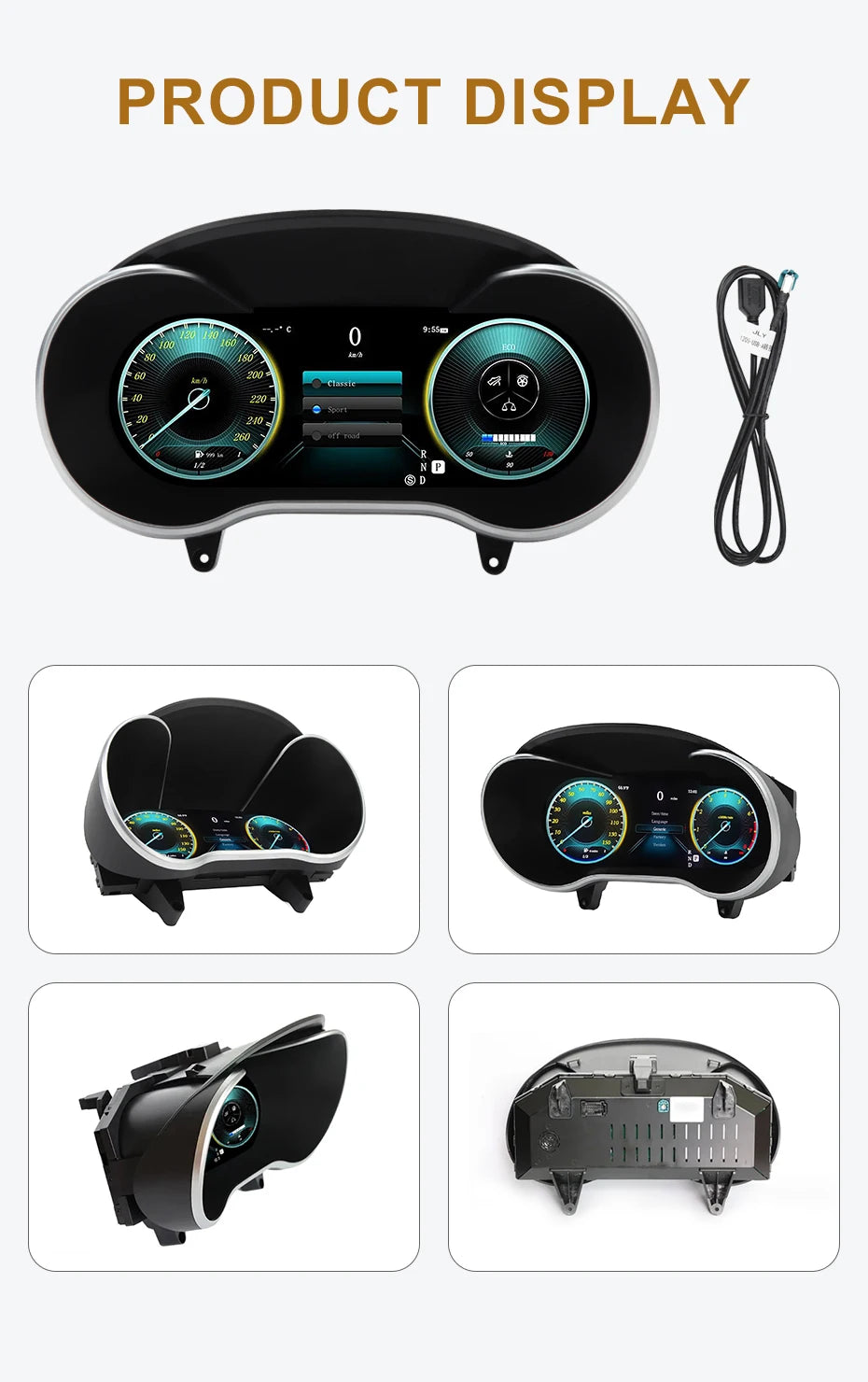 STWEI 2024 New Lcd Digital Dashboard Cluster Digital Speedometer For Mercedes Benz A Class W176 GLA CLA  C117 GLC W205 W212 W207