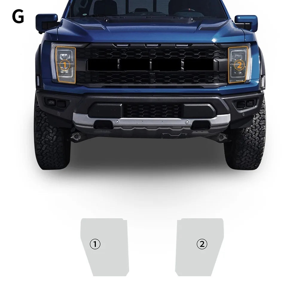 TPU Headlight Protection Film for Ford F-150 2022–2023 (Anti-Scratch)