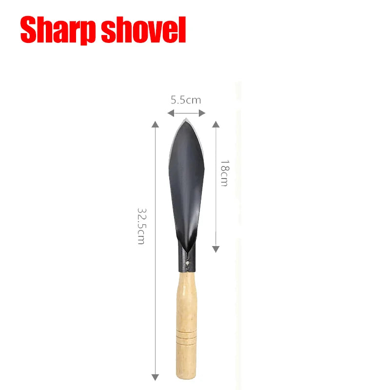 MMAlto Metal Garden Hand Shovel & Trowel Set – Flat & Sharp Head | Stainless Steel | Digging, Planting, Transplanting & Weeding Tool | 32cm