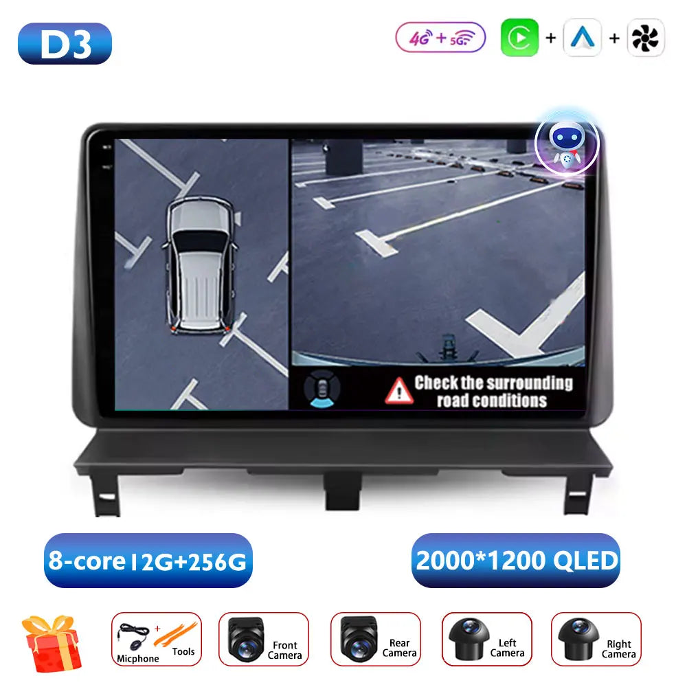 Car Stereo with Apple CarPlay & Android Auto, Compatible with Peugeot Partner 1 (2002-2008)