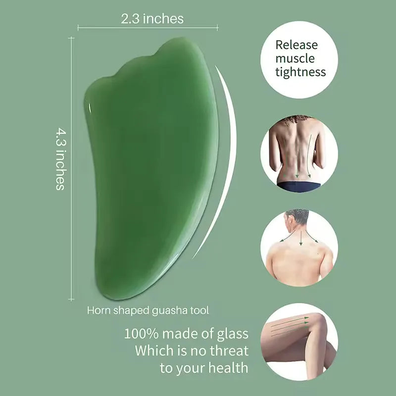 Gua Sha Massage Tools, 1Pcs Gua Sha Tools of Multi-Shapes, Guasha Scraping Massage Tools for Face and Body