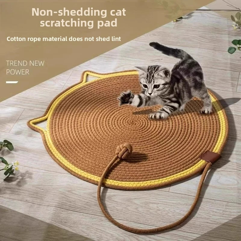Cotton Rope Cat Scratching Mat - 2-in-1 Bed & Claw Care Pad