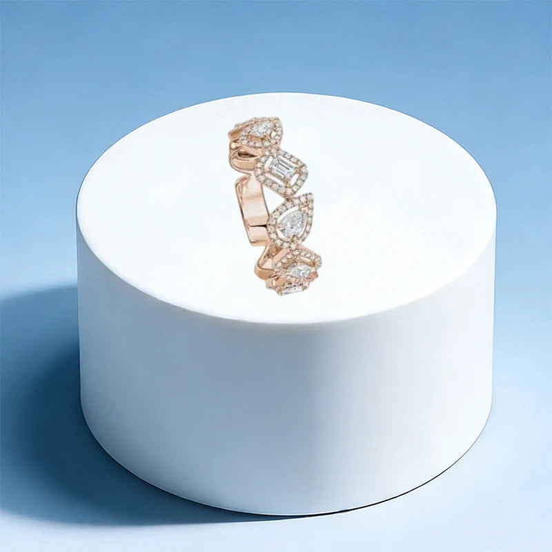 925 silver elegant ring - high-quality women's wedding party gift - DIY shining accessory