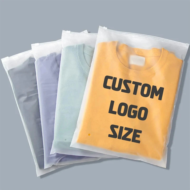 Custom Transparent Recycle Eco-Friendly For Clothing Packing Shipping Zip Zipper Lock Plastic Bag With Custom Logo