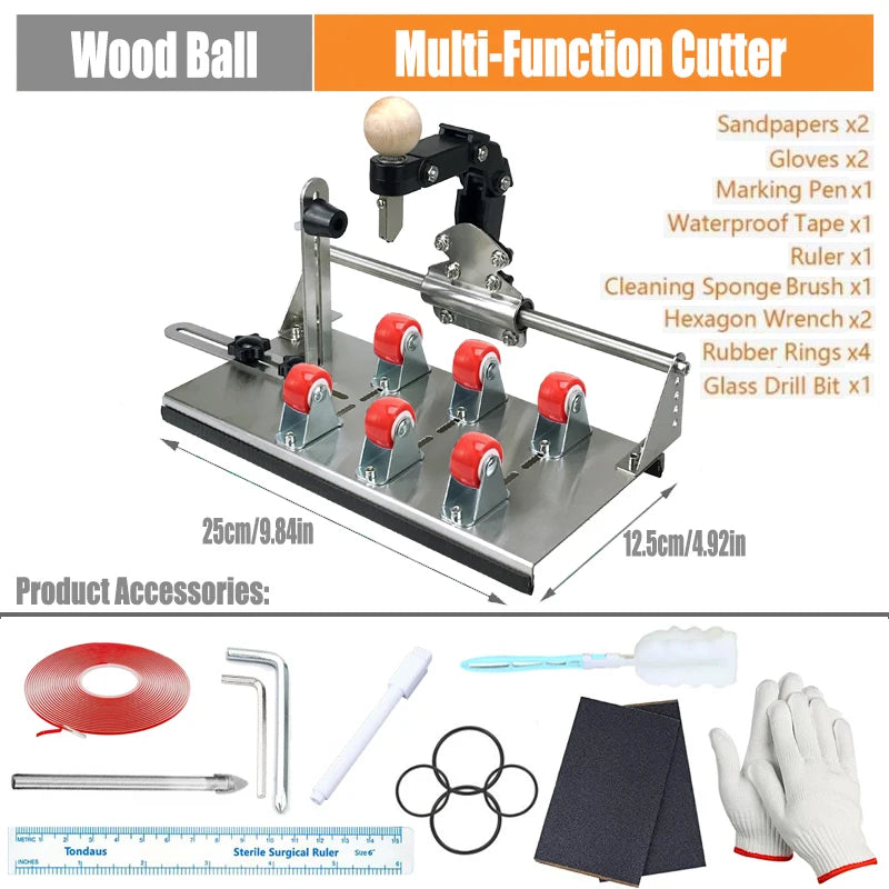 Glass Bottle Cutter Kit, DIY Round & Square Bottle Cutting Tool