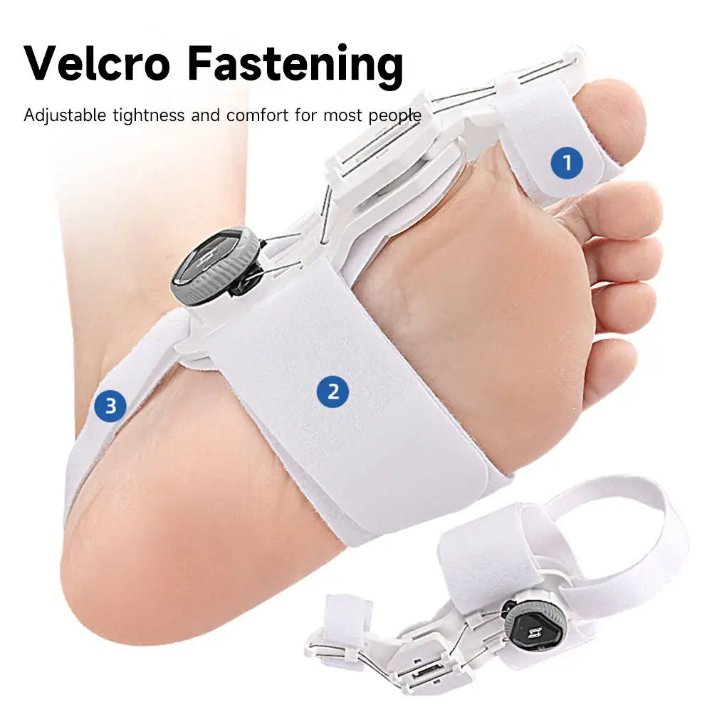 Toe Straightener Bunion Corrector Unisex Valgus Adjustable Toe Corrector Rotatable Separator Splint Braces for Left Right Foot