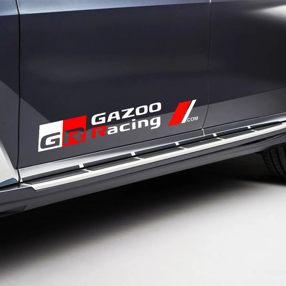 2pcs Car Door Body Sticker Car Side Door Vinyl Decal Stickers For Toyota GR Sport GR GAZOO RACING CHR Corolla Hilux Prad Yaris
