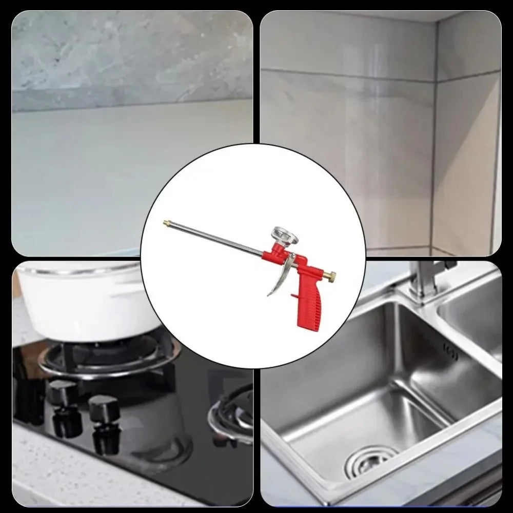 House Decoration Foam Spray Gun Foaming Jet Glue Gun Metal Polyurethane Trigger Spray Sealant Caulking Foam Expanding Spray Gun