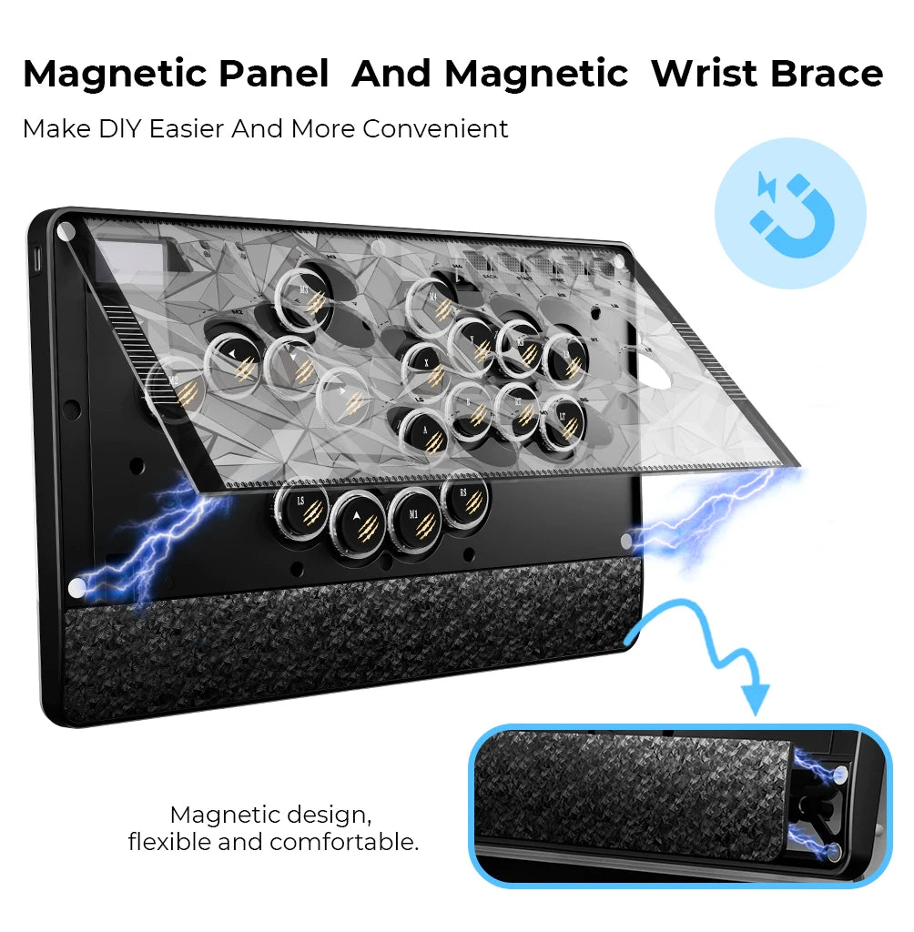Haute42 C-AT Magnetic Leverless Hitbox Controller Stickless Arcade Controller Keyboard For PC/PS4/PS5/Switch Hitbox Fightstick