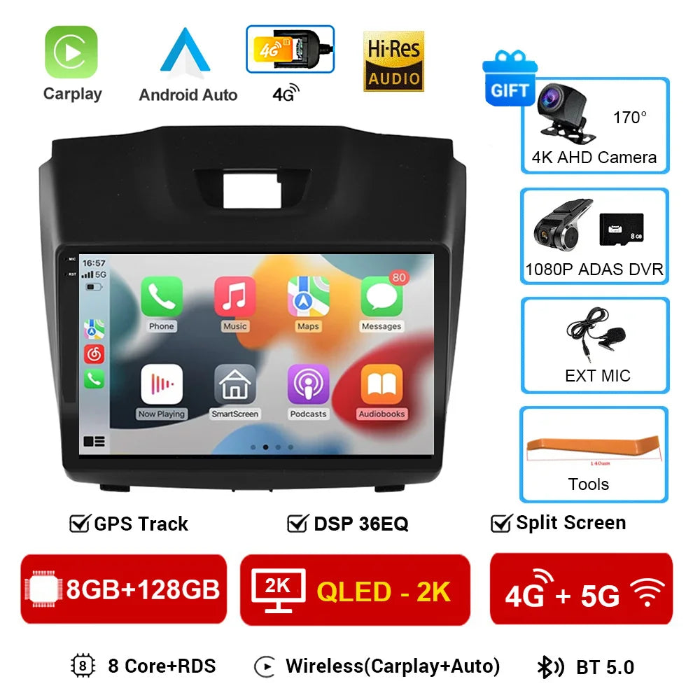 Android 16 Car DVD Player For Chevrolet Holden S10 TRAILBLAZER COLORADO ISUZU DMAX GPS Radio Audio Multimedia Stereo carplay