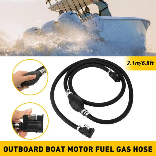 Yamaha Boat Fuel Line Assembly – 8mm Marine Gas Hose with Primer Bulb