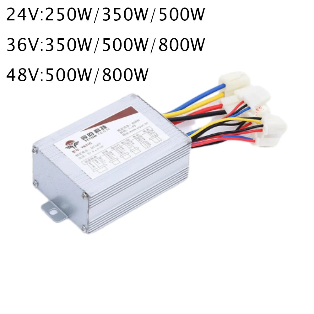 DC Brush Motor Controller For Electric Bicycle Parts 24V/36V/48V Electric Bike Brush Motor Controller 250W/350W/500W/800W