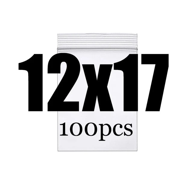 Clear Thick Zip Lock Ziplock Storage Bags Heavy-Duty Transparent Plastic Zip Package Small Jewelry Packing Reclosable Poly Pouch