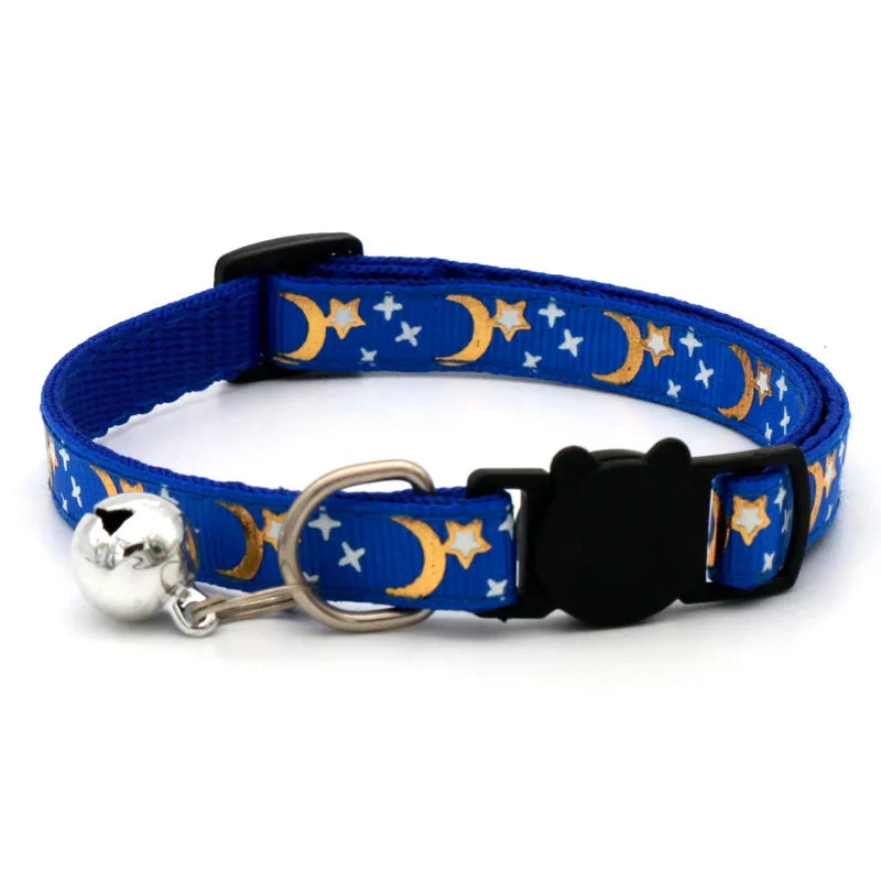 Star & Moon Cat Collar with Bell - Adjustable Kitten Collar – photo 6