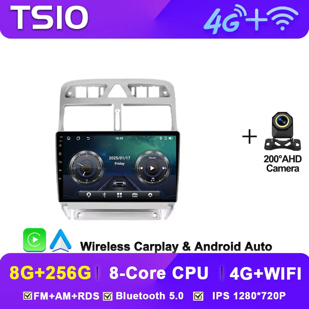 Car Radio Android 16 2din For Peugeot 307 1 2001 - 2008 GPS Navigation Smart Car Systems Wireless Android Auto Carplay 8 Core 4G