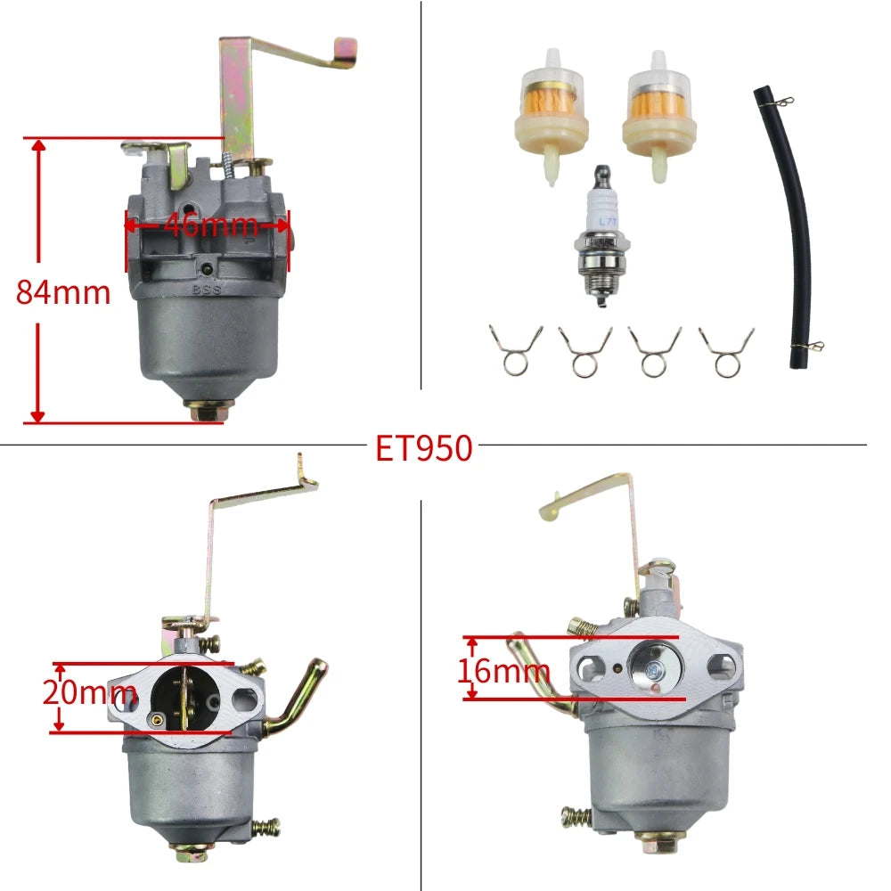 Carburetor For Yamaha ET950 ET650 2 Stroke Generator  650W 800W 950W 1000W Fit 60338 66619 69381 LG950 IE45F